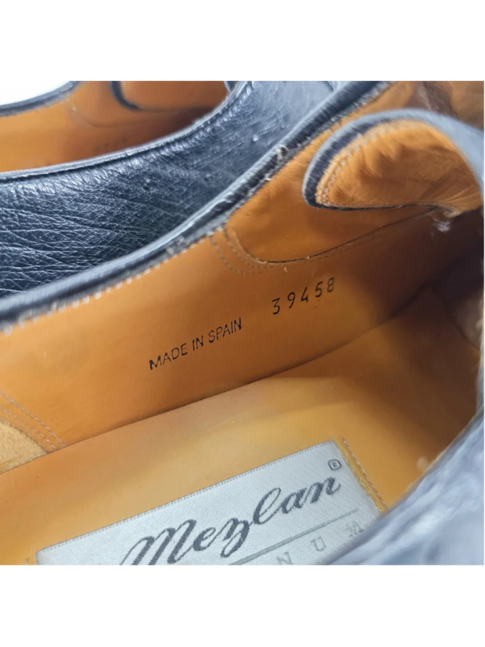 Mezlan Platinum Genuine Ostrich Monk Strap Cap Toe Dress Shoes Black 8.5 Spain